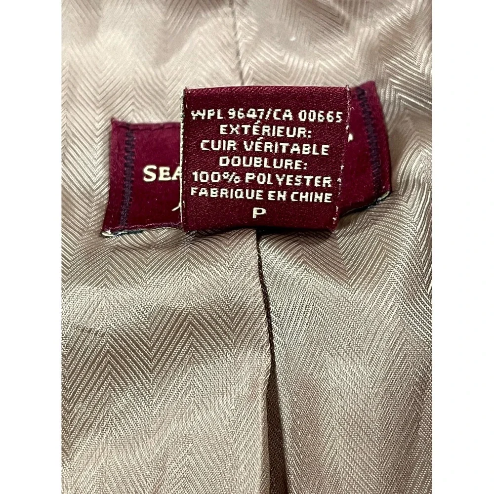 Eddie Bauer Seattle Suede Washable Leather Jacket Womens Small Tan Full Zip - Picture 8 of 13